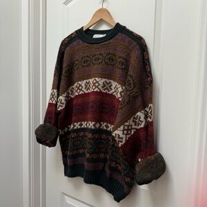 Vintage The Men's Store by Sears Eclectic Grandpa Sweater Size XL